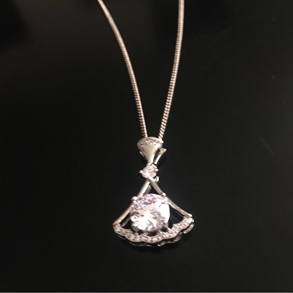 Silver Necklace With CZ’s - Picture 8 of 11